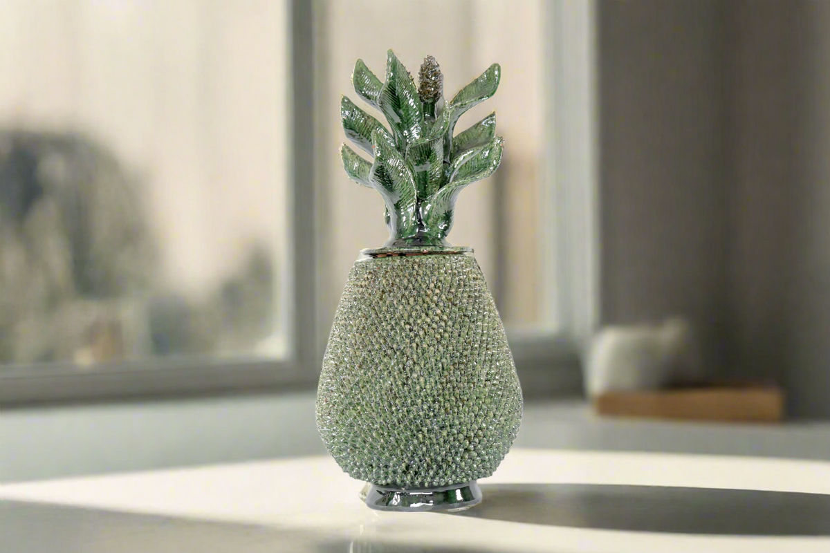 Piña de picos verdes tapa ondulada - 50 cm. 20 in.