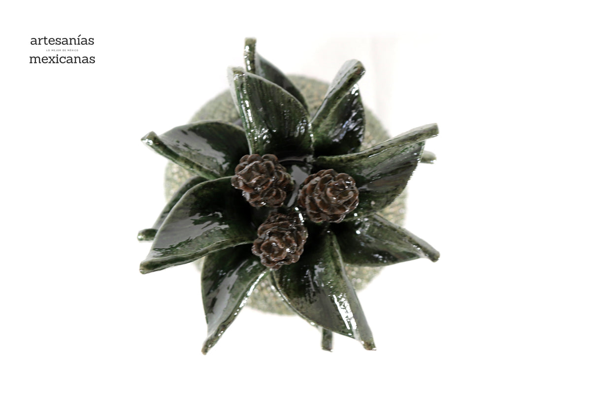 Piña de picos verdes tapa ondulada - 50 cm. 20 in.