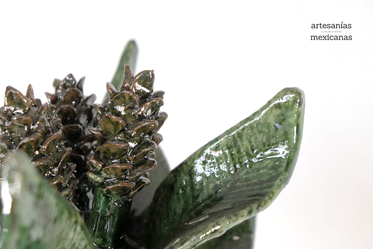 Piña de picos verdes tapa ondulada - 50 cm. 20 in.