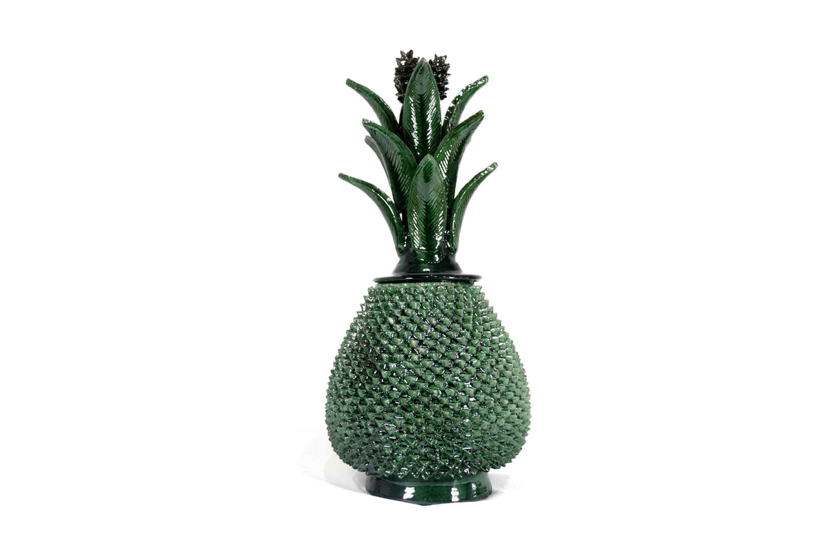 Piña michoacana de barro - Picos verdes - 50 cm. 20 in.