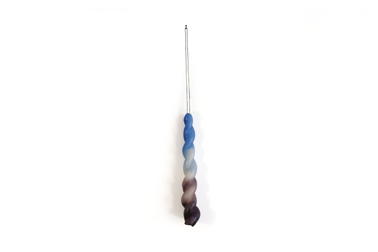 Vela Torcida Degradado Azul - Morado - 30 cm. 11.8 in. Vela
