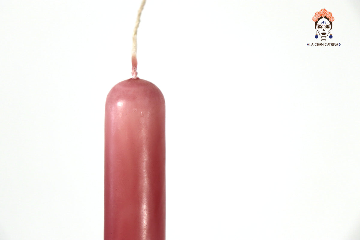 Velas Torcidas Amarillo y Guinda - 30 cm. 11.8 in. Vela