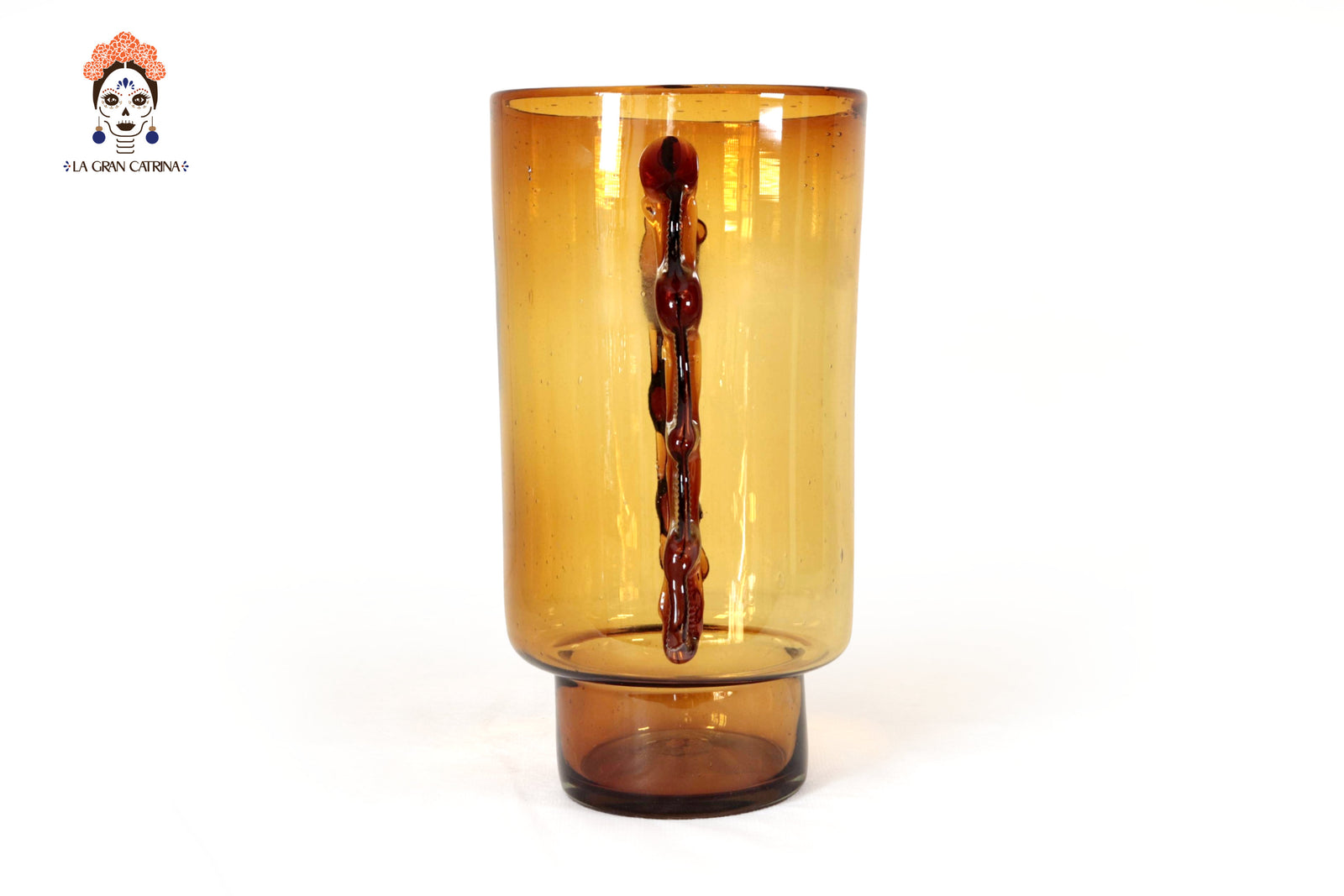 Jarra con 8 Gotas de Vidrio Soplado Naranja – 40 cm 15.7 in. Vidrio Soplado