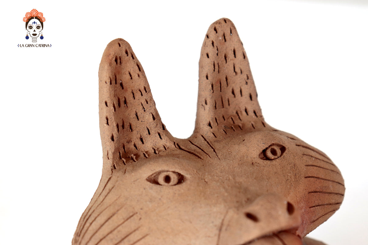 Zorro Semillero con Mazorca de Barro Natural - 23 Cm. 9 In. - En produccion Zipiajo