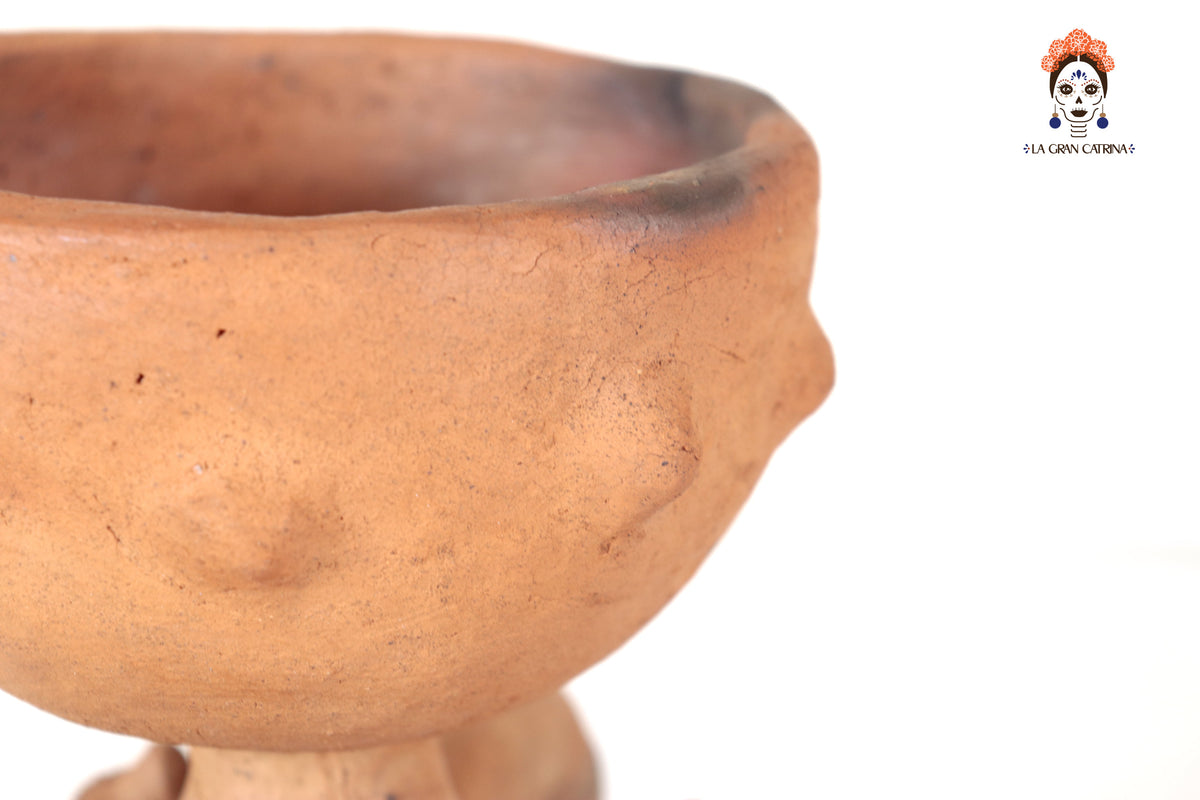 Zorro Semillero Copalero de Barro Natural - 24 Cm. 9.4 In. Zipiajo
