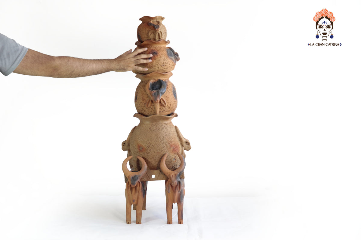 Torre de Toros de Barro Natural - 94 cm. 37 In. Zipiajo