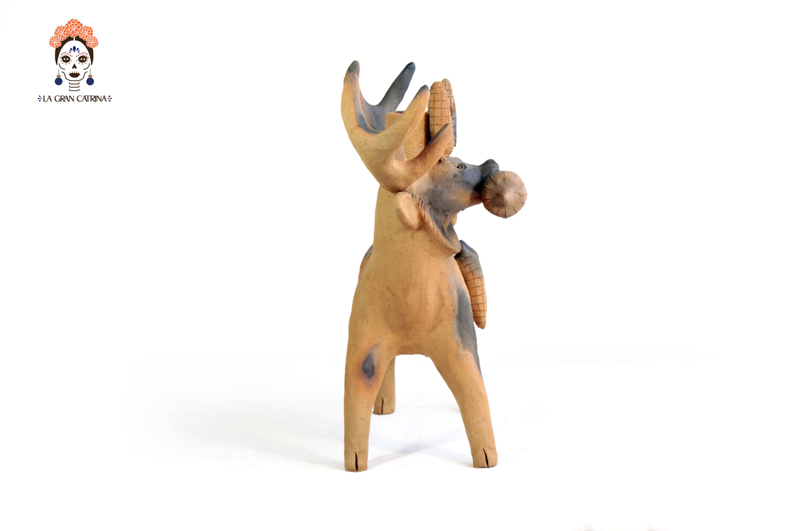 Venado Portavelas con Mazorcas - 38 cm. 15 in. Zipiajo