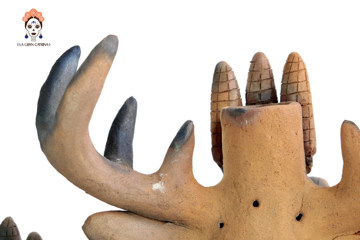 Venado Portavelas con Mazorcas - 38 cm. 15 in. Zipiajo