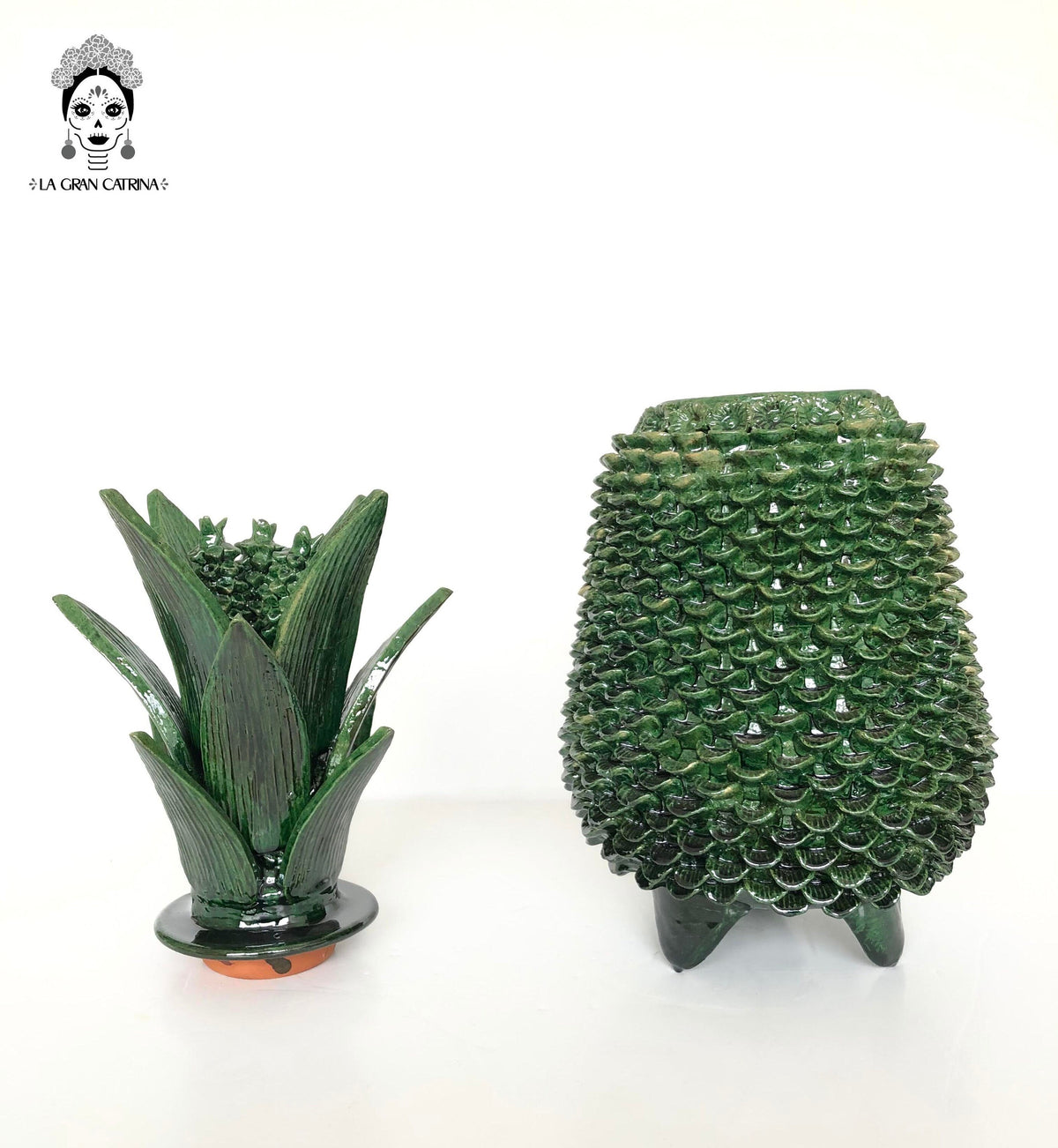 Piña michoacana de barro - Papaya Verde - 55 cm. 22 in. - Sobre Pedido