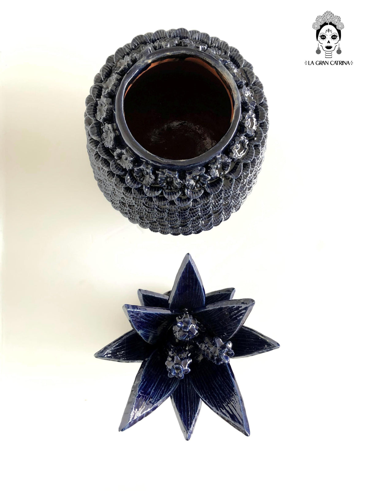 Piña michoacana de barro - Papaya Azul - 55 cm. 22 in.