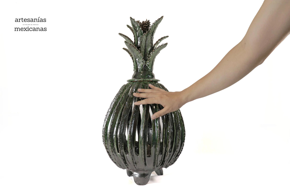 Lámpara Piña michoacana de barro - 65 cm. 26 in. - Sobre Pedido Piña