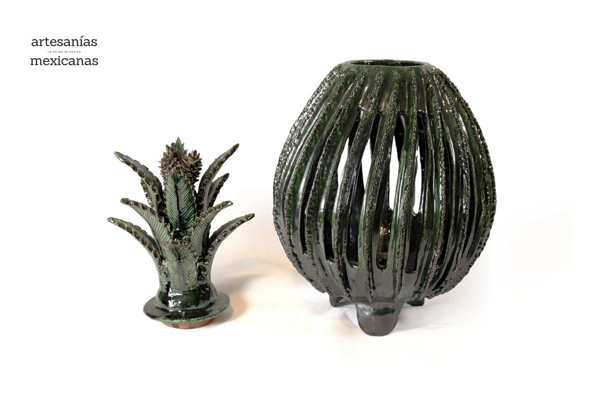 Lámpara Piña michoacana de barro - 65 cm. 26 in. - Sobre Pedido Piña