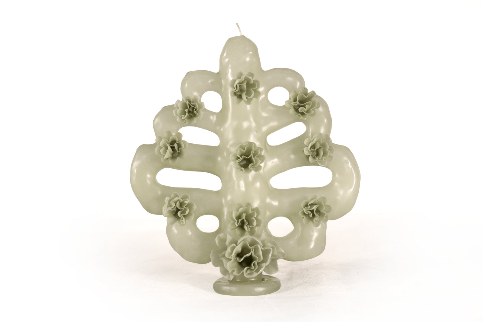 Vela Esculpida - Arbol de la Vida Verde - 18 cm. 7 in. Vela