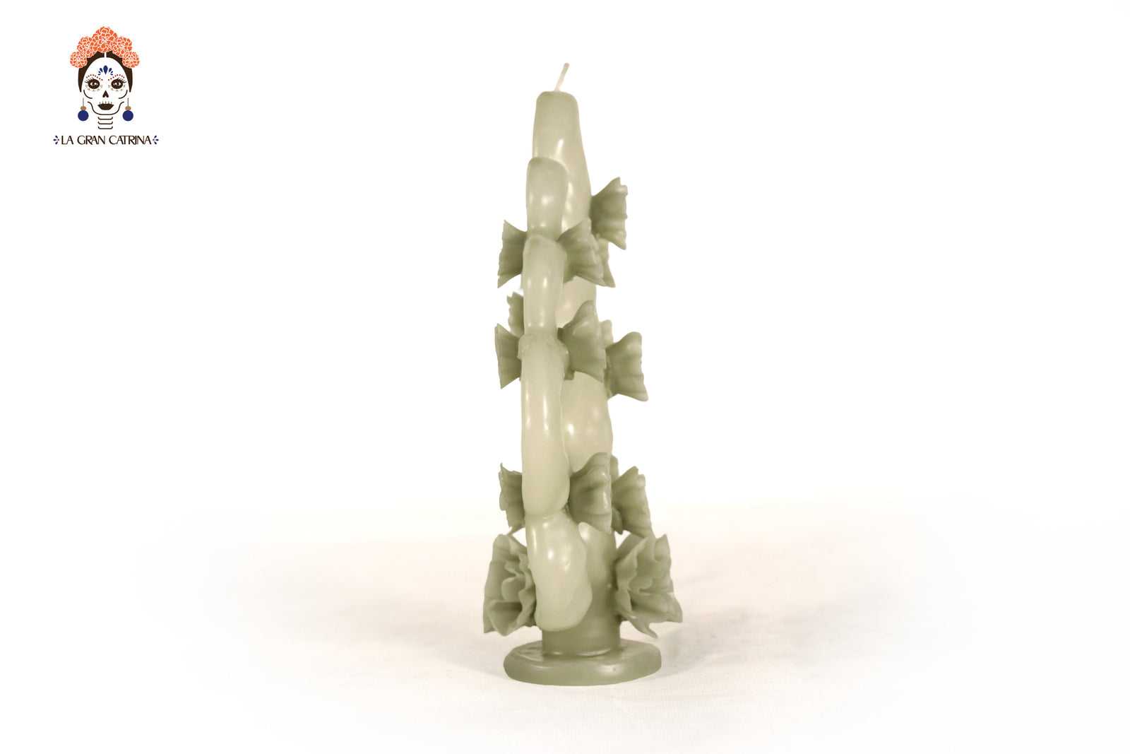 Vela Esculpida - Arbol de la Vida Verde - 18 cm. 7 in. Vela