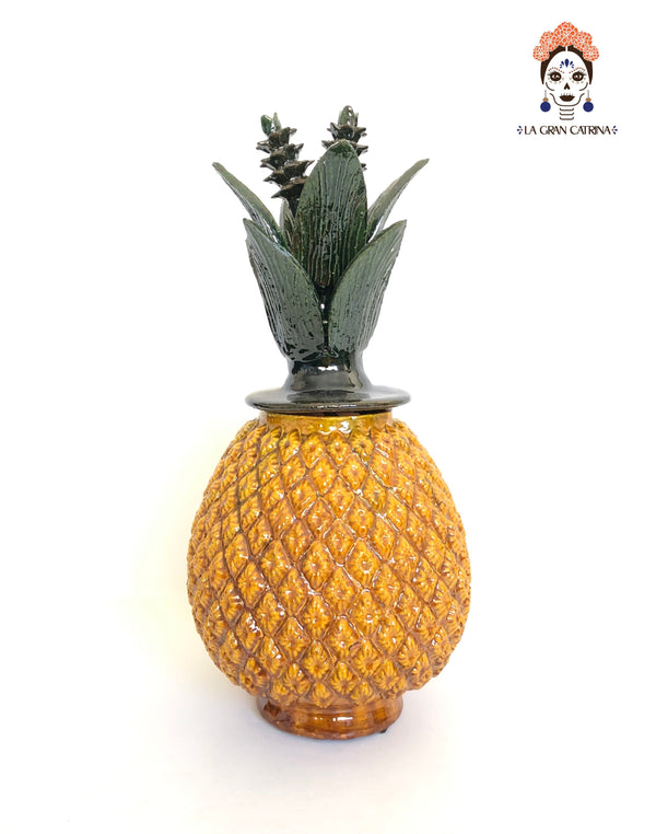 Piña michoacana de barro - Amarillo y Verde - 41 cm. 16 in ...